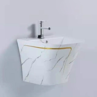 D-LB111- LAVABO TREO LIÊN KHỐI VÂN MÂY KẺ VÀNG CAO CẤP