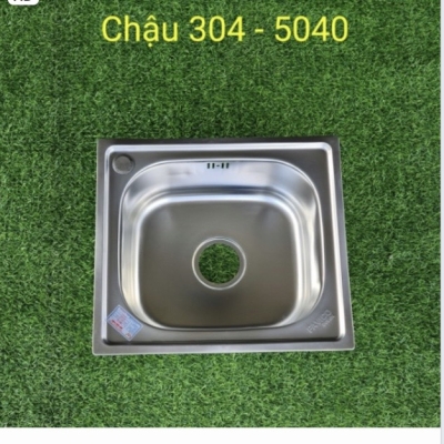 D5040D 304 100% - CHẬU CHÉN DẬP CHUẨN 50*40