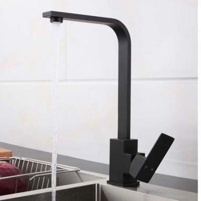 D406D- VÒI CHÉN THÂN DẸP NÓNG LẠNH VUÔNG ĐEN