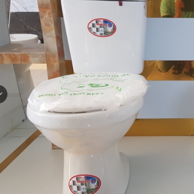 D082- BỒN CẦU 2 KHỐI MINH LONG NUT NHẤN