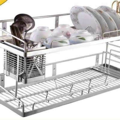 Kệ Chén Treo 2 Tầng Đa Năng Inox 304 80cm- KC03