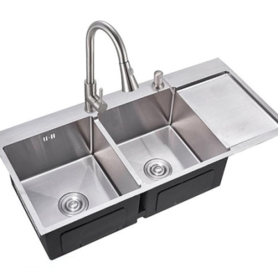 Bồn Rửa Chén Inox 2 Hộc Có Cánh 100*48cm- D10048CT