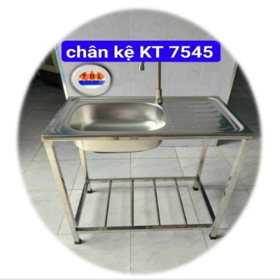 D7545KC- BỘ CHẬU CHÉN 1 HỘC CÓ CÁNH KÈM CHÂN