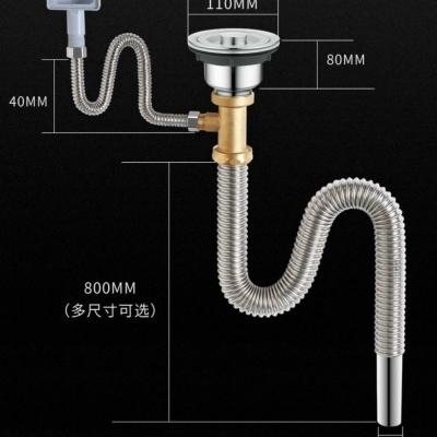 Bộ Xả Chậu rửa chén đơn inox chống chuột- BX05