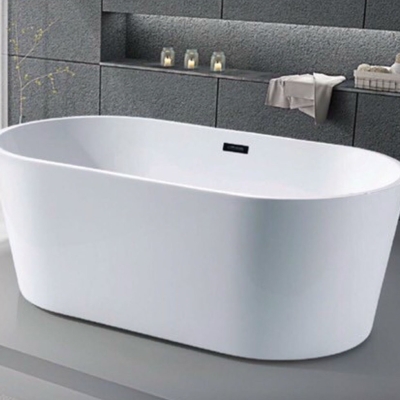 Bồn Tắm Ovan Cạnh Thẳng Trắng-DBT100