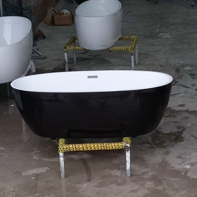 DBT07 - Bồn tắm ovan bầu màu đen