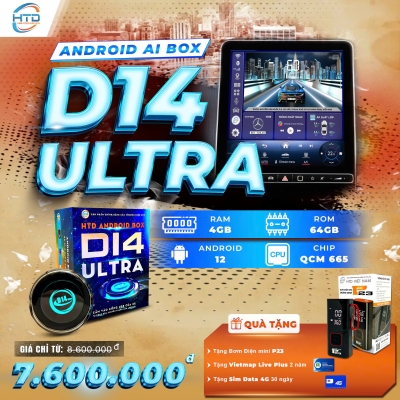 Smart Android Box cho ô tô D14 Ultra đặc biệt