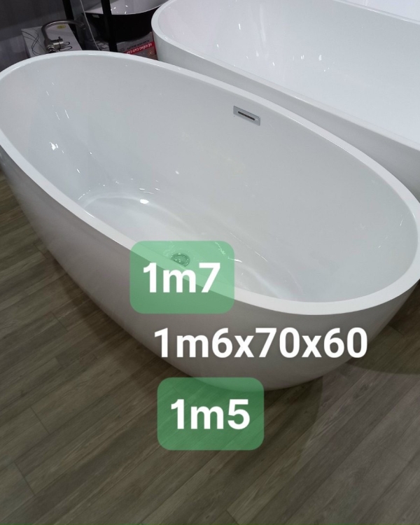 Bồn tắm ovan trắng cao cấp - Dbt05