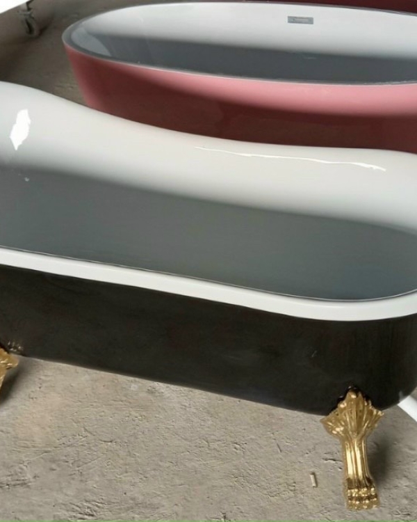 DBT-012D- Bồn tắm chân rồng đen cao cấp 1.7m