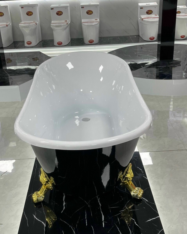 DBT-012D- Bồn tắm chân rồng đen cao cấp 1.7m