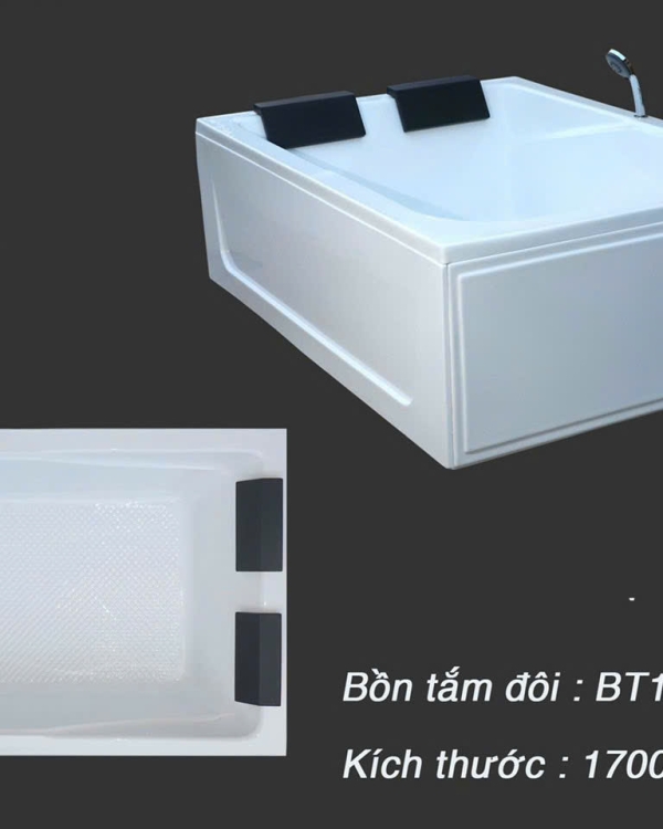 Bồn Tắm Vuông Đặt Sàn 1.7m*1.2m- DBT102